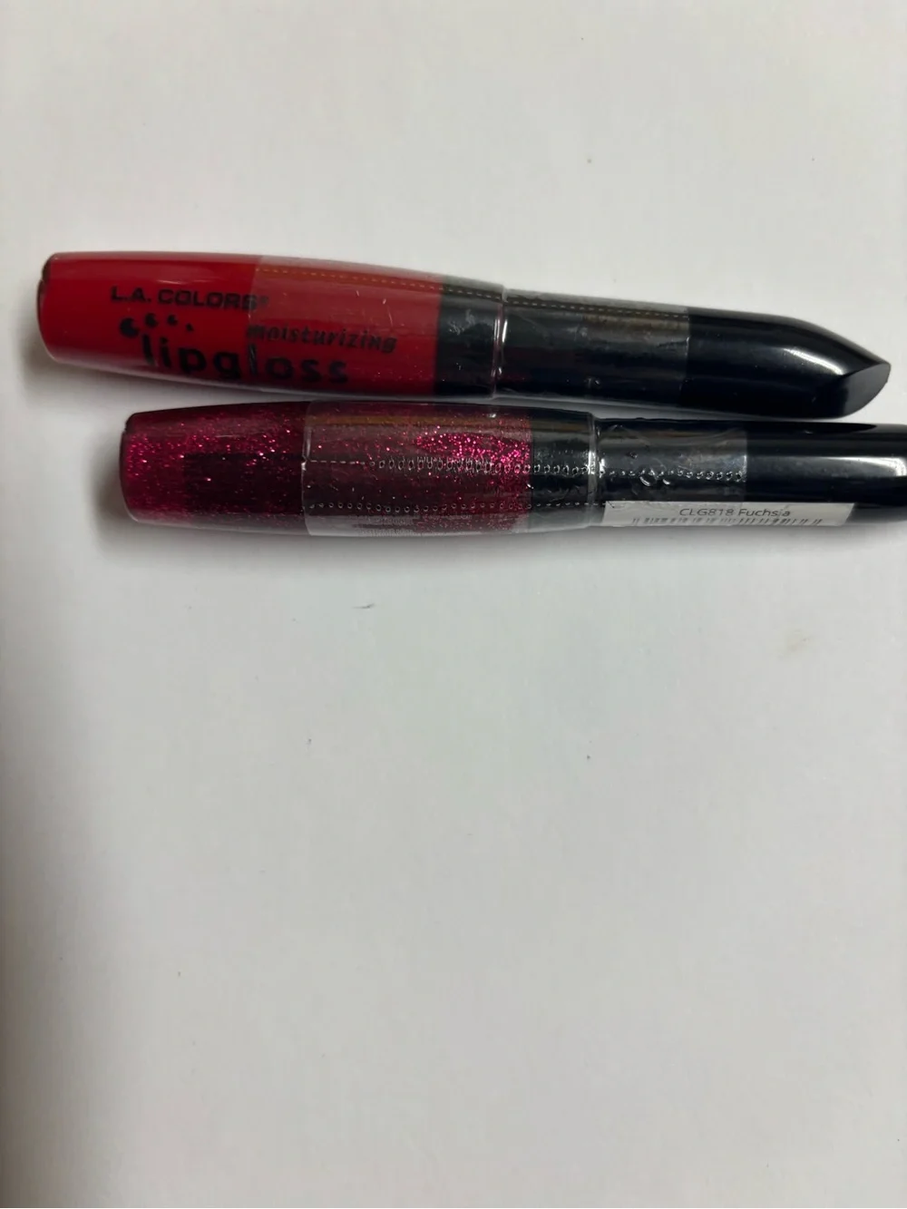 L.A. Colors Lip Gloss Duo - Red & Sparkling Pink
